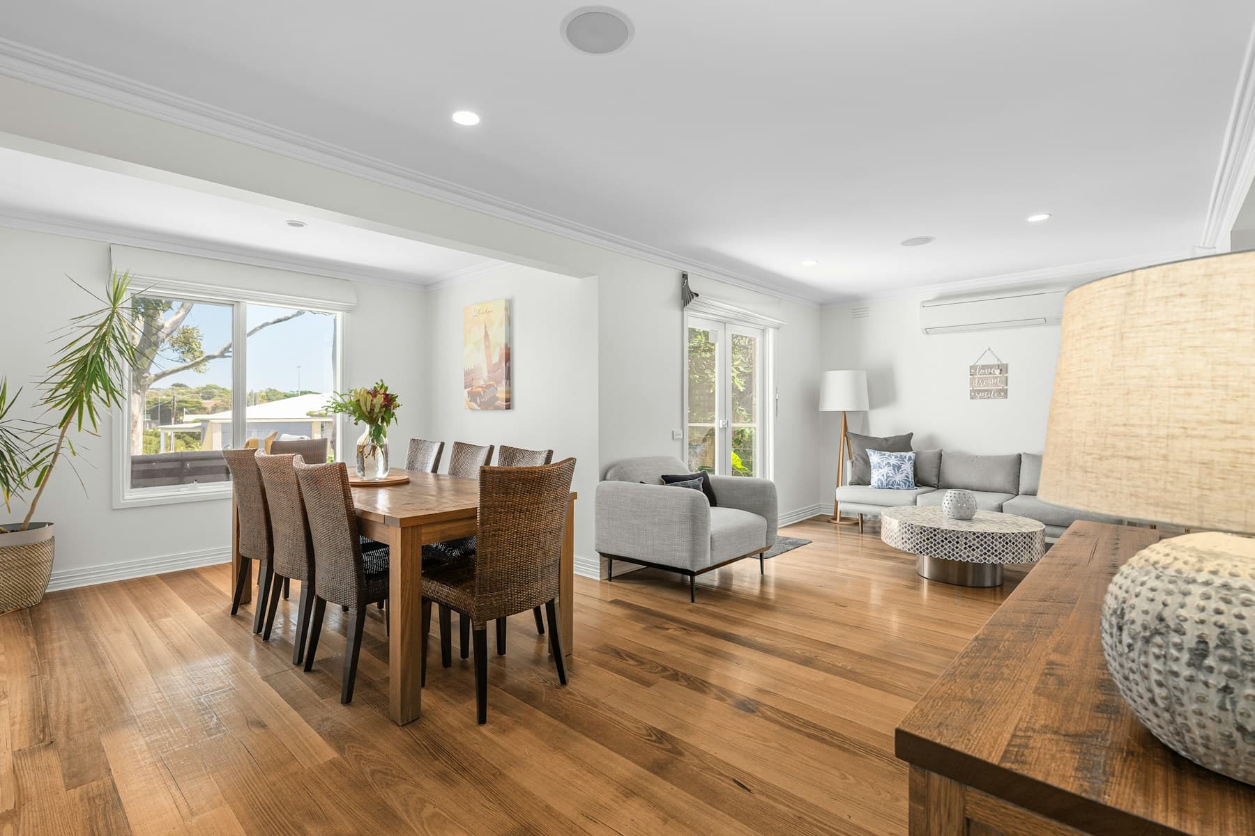 A bright, tidy living room
